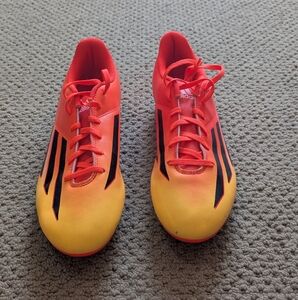 Adidas Bright Red and Yellow Soccer Cleats